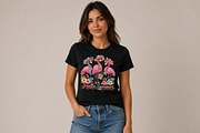 Rhinestone Hello Summer Flamingo PNG, an Illustration by Pixels.Craft (Thumbnail 3 of 8)