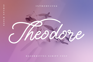 Theodore - Handwritten Script font, a Handwritten Font by Badsign Type