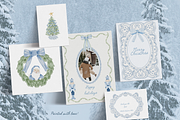 Watercolor blue christmas snow noel, an Object Graphic by Grace Noboa Illustrations (Thumbnail 3 of 8)