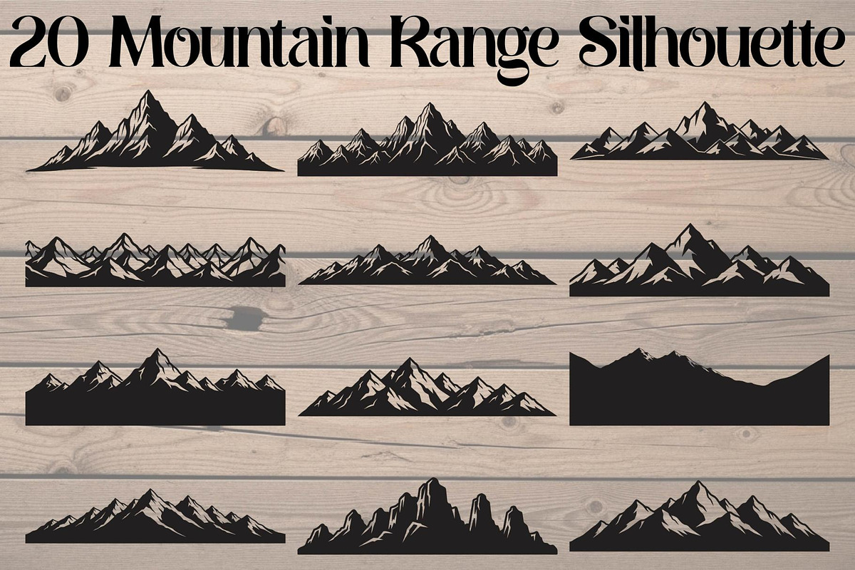 Mountain Range Silhouette, an Object Graphic by Designer_Momina (Photo 1 of 20)