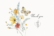 Sunset Wildflowers Delicate Flora, a Decorative Illustration by SunnyAfternoons (Thumbnail 15 of 15)