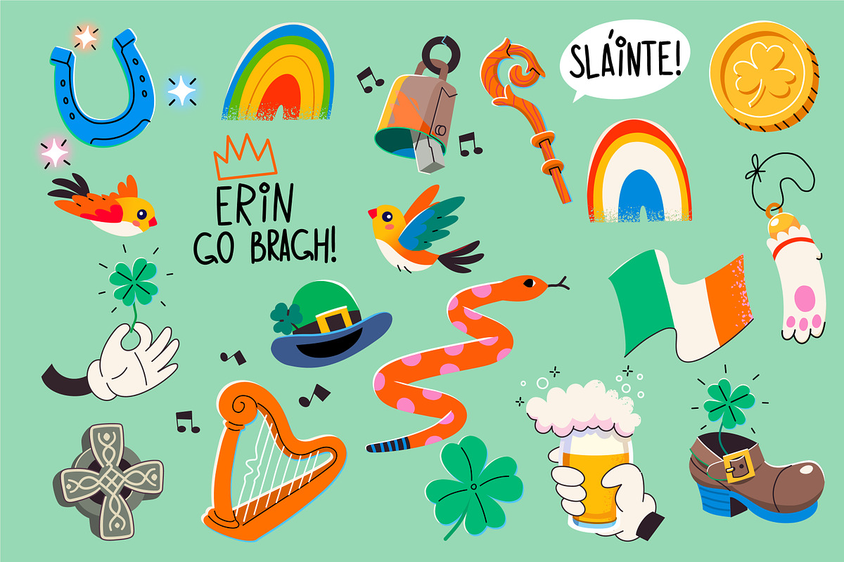 Irish Luck: Cartoon Elements, an Illustration by Moonery's (Photo 5 of 9)