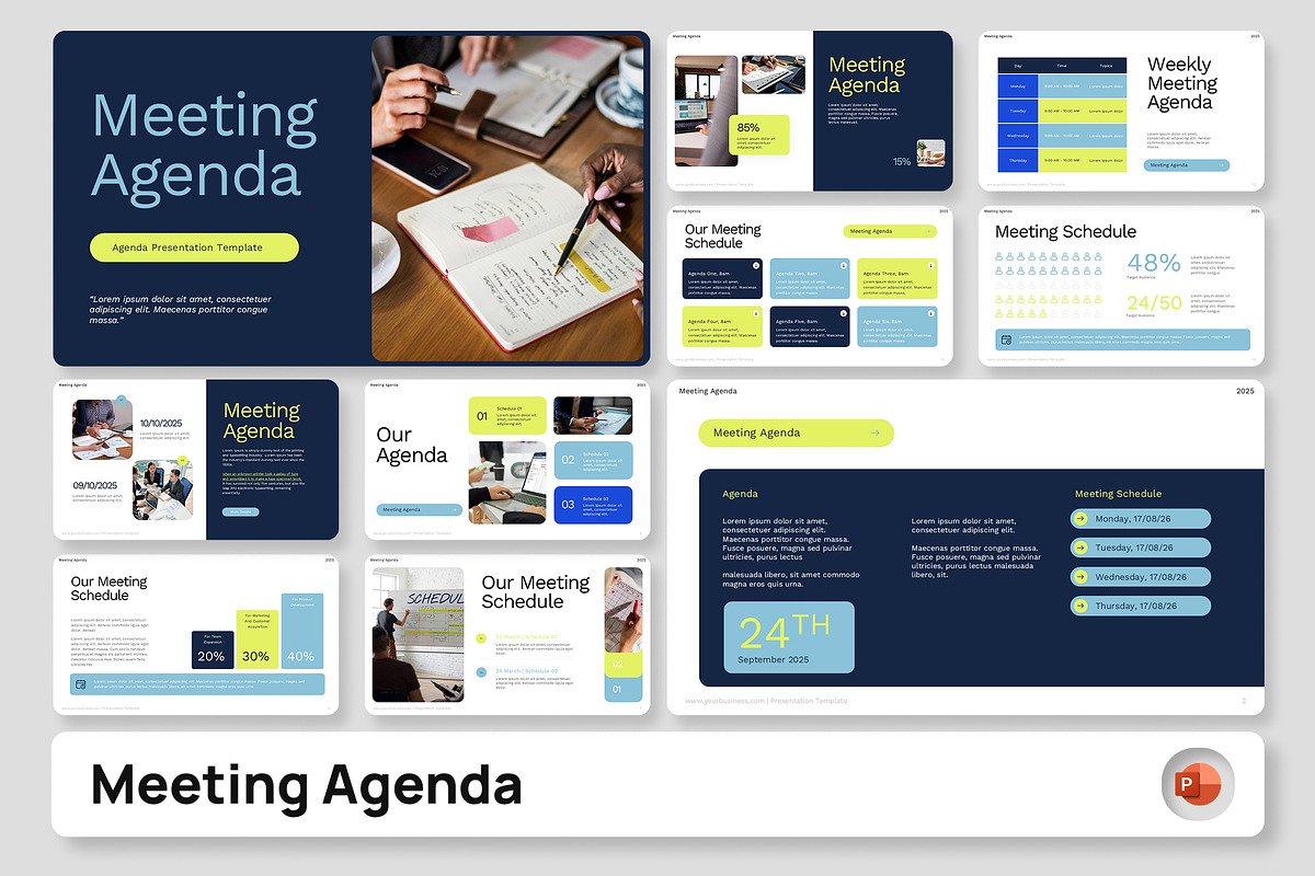 Meeting Agenda PowerPoint, a Presentation Template by Premast (Photo 1 of 4)