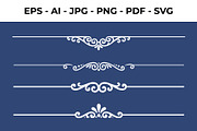 Vintage Calligraphic Dividers Set, a Decorative Illustration by nandinigraphics (Thumbnail 1 of 3)