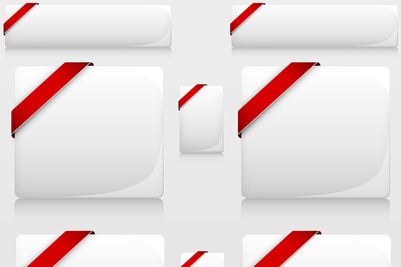 Corner Ribbon Info Boxes Designs preview 2