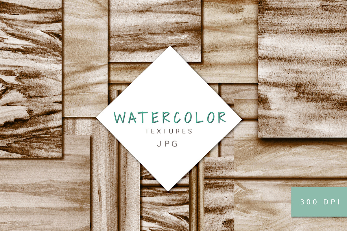 Brown Watercolor textures, a Texture Graphic by Color_Brush (Photo 1 of 6)