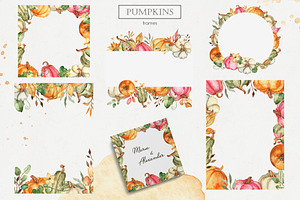 Pumpkins Watercolor Collection