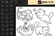 130 Kawaii Cat Procreate Stamps, a Brush Add-On by DrawingStoryShop (Thumbnail 11 of 12)