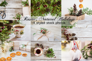 Rustic holiday photo bundle containing christmas, holiday, and holiday photos