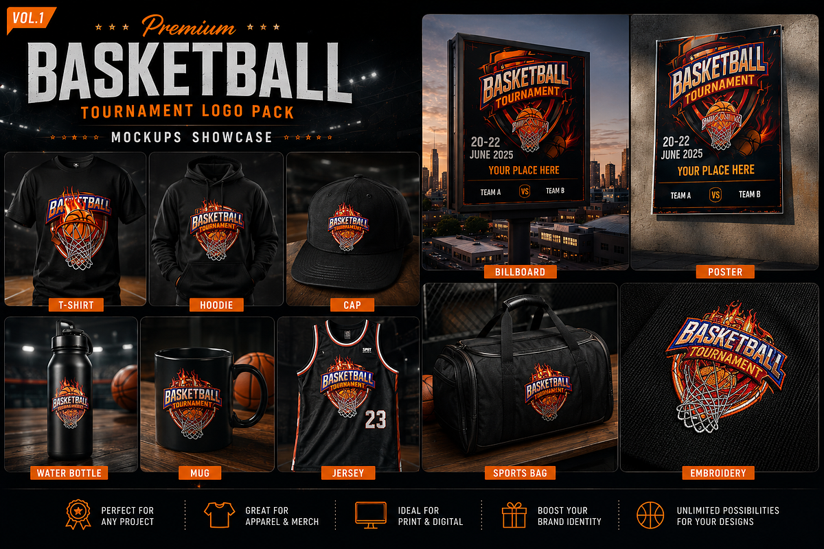 Premium Basketball Logo Pack, a Sport Illustration by Fortyone (Photo 2 of 3)
