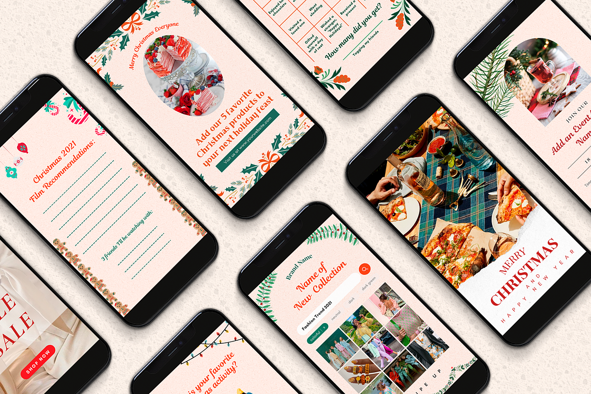 Christmas Instagram Bundle| Canva, a Social Media Template by DesignbySamVN (Photo 3 of 10)