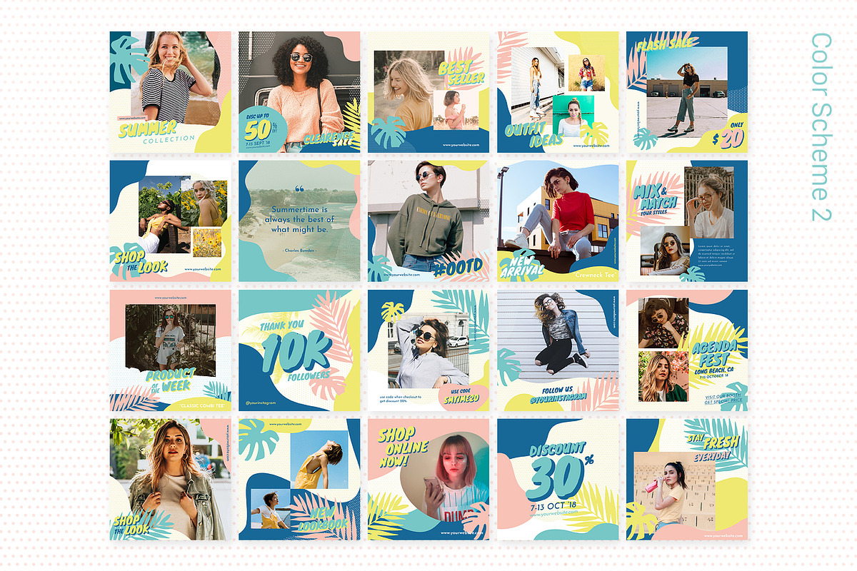 Instagram Bundle - Summertime, a Social Media Template by muhisya (Photo 6 of 7)