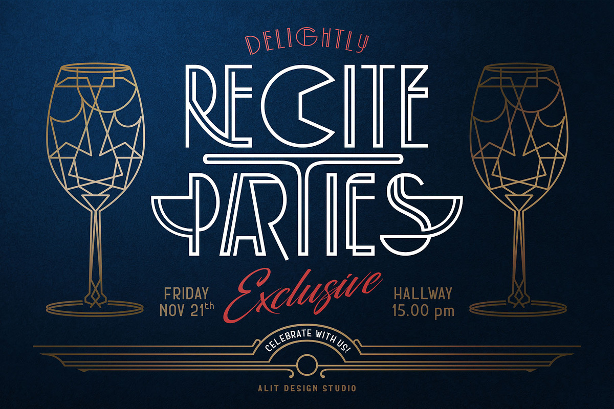 Art Decory Typeface, a Sans Serif Font by alit design (Photo 8 of 17)