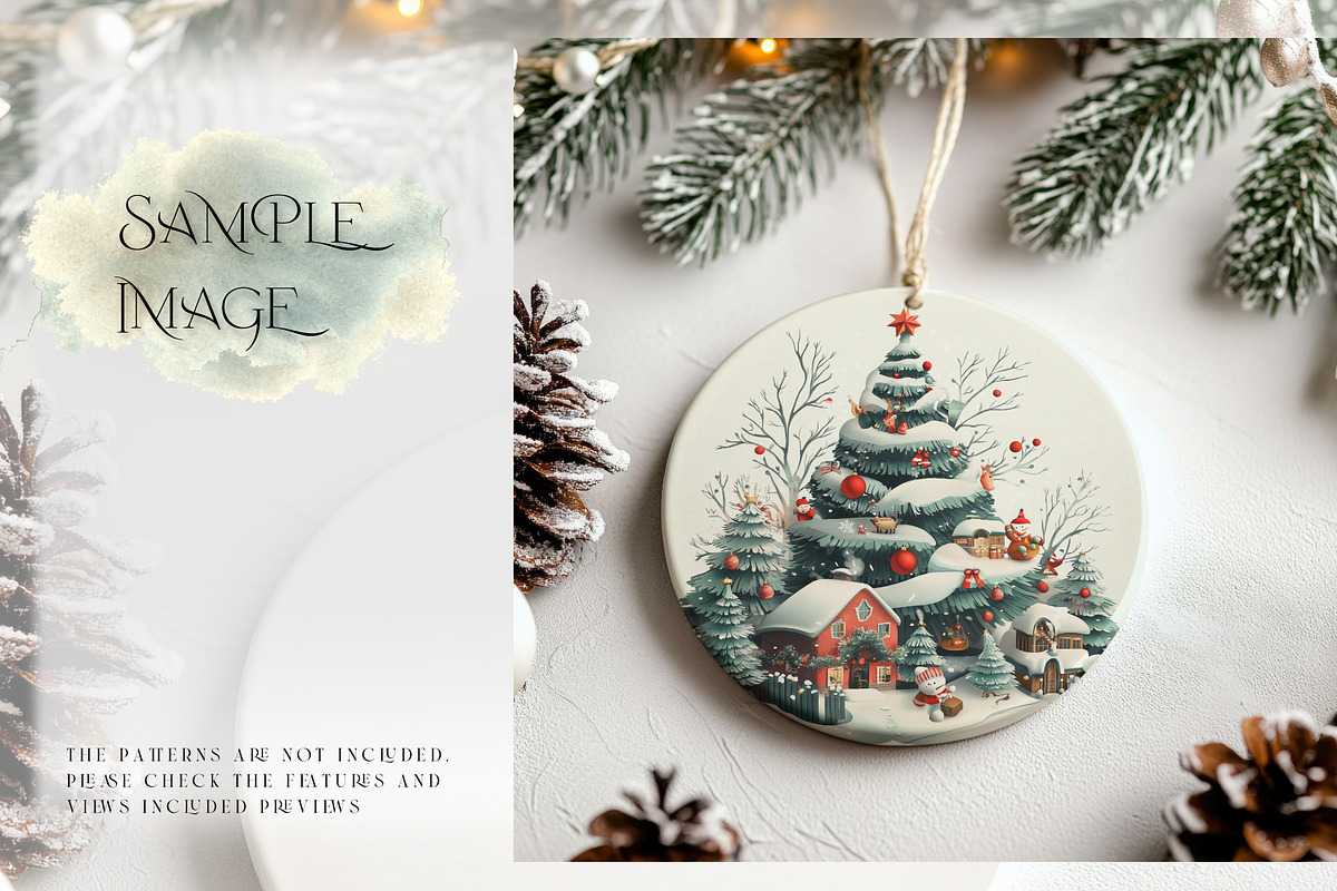Christmas Ceramic Ornament Mockups, a Product Mockup by mock-ups (Photo 8 of 8)