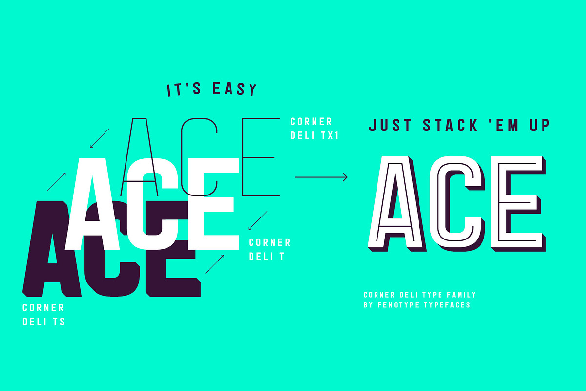 Corner Deli Layered Font Pack preview 5