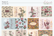 Pink garden flowers, a Decorative Illustration by Collection by VY (Thumbnail 5 of 10)