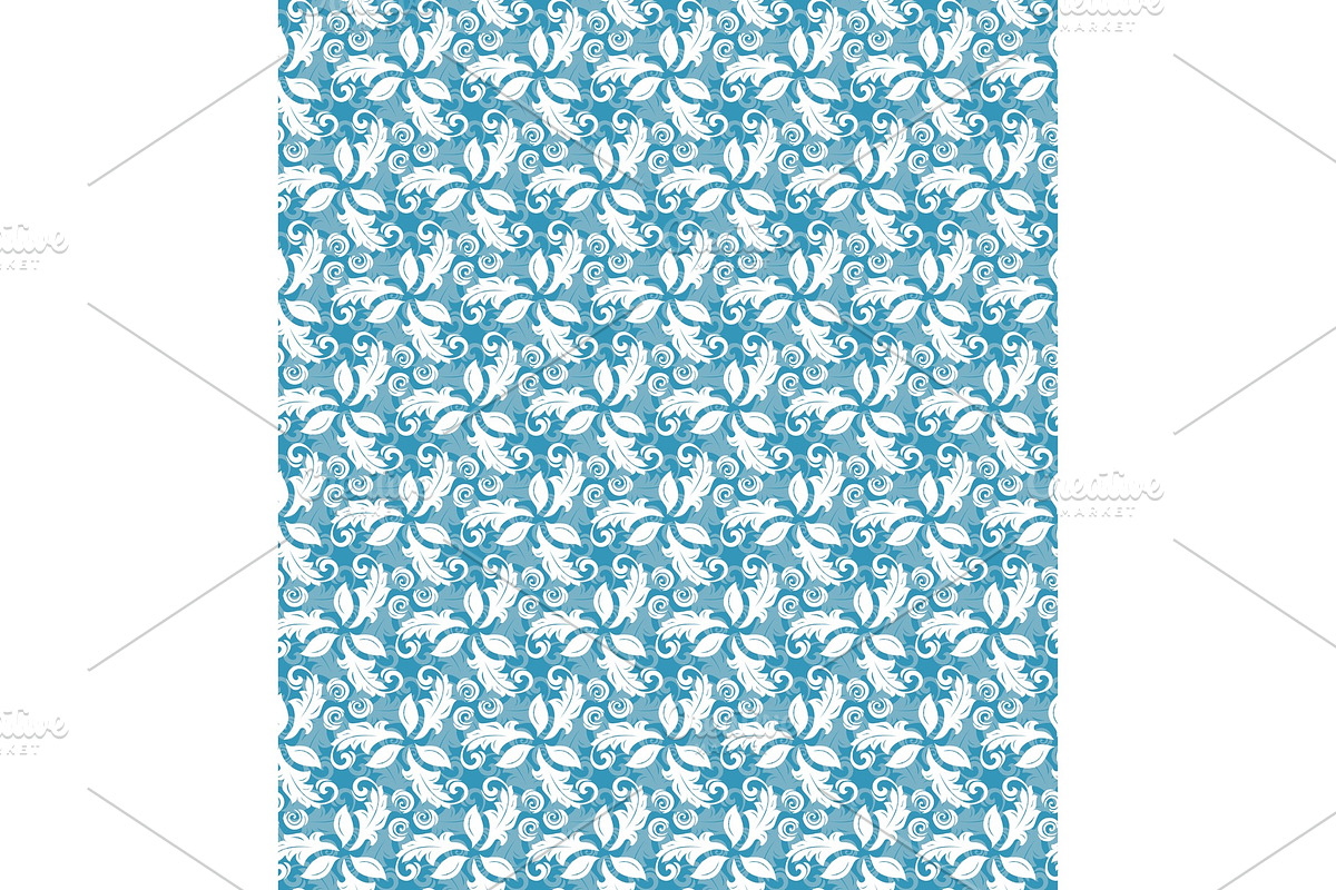Floral Seamless Vector Pattern, a Decorative Illustration by FineArtStudio (Photo 1 of 3)