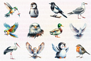 Cute Birds Clipart, an Illustration by CreationArt (Thumbnail 3 of 5)