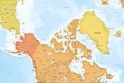 Vector map of North America XL-size, a Graphic by One Stop Map (Thumbnail 2 of 2)