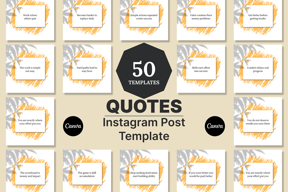 50 INSPIRING INSTAGRAM TEMPLATE, a Social Media Template by RB Boutique (Photo 4 of 10)