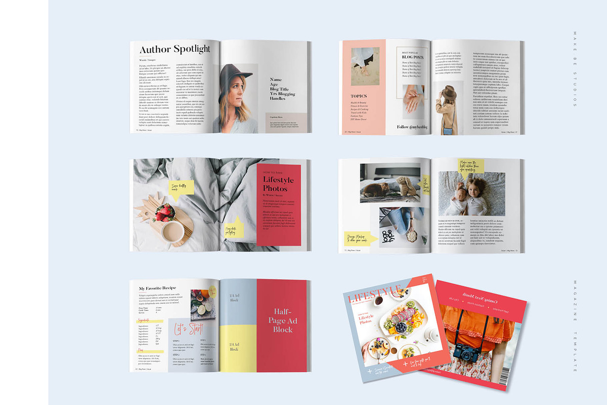 Lifestyle Squared Magazine Template, a Magazine Template by Creative Day (Photo 4 of 7)
