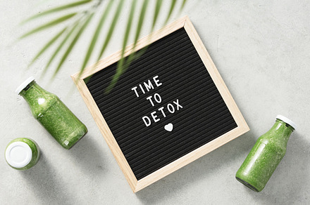 Time to detox letter board quote flat lay, a Health & Medical Photo by Natalia Klenova's Shop