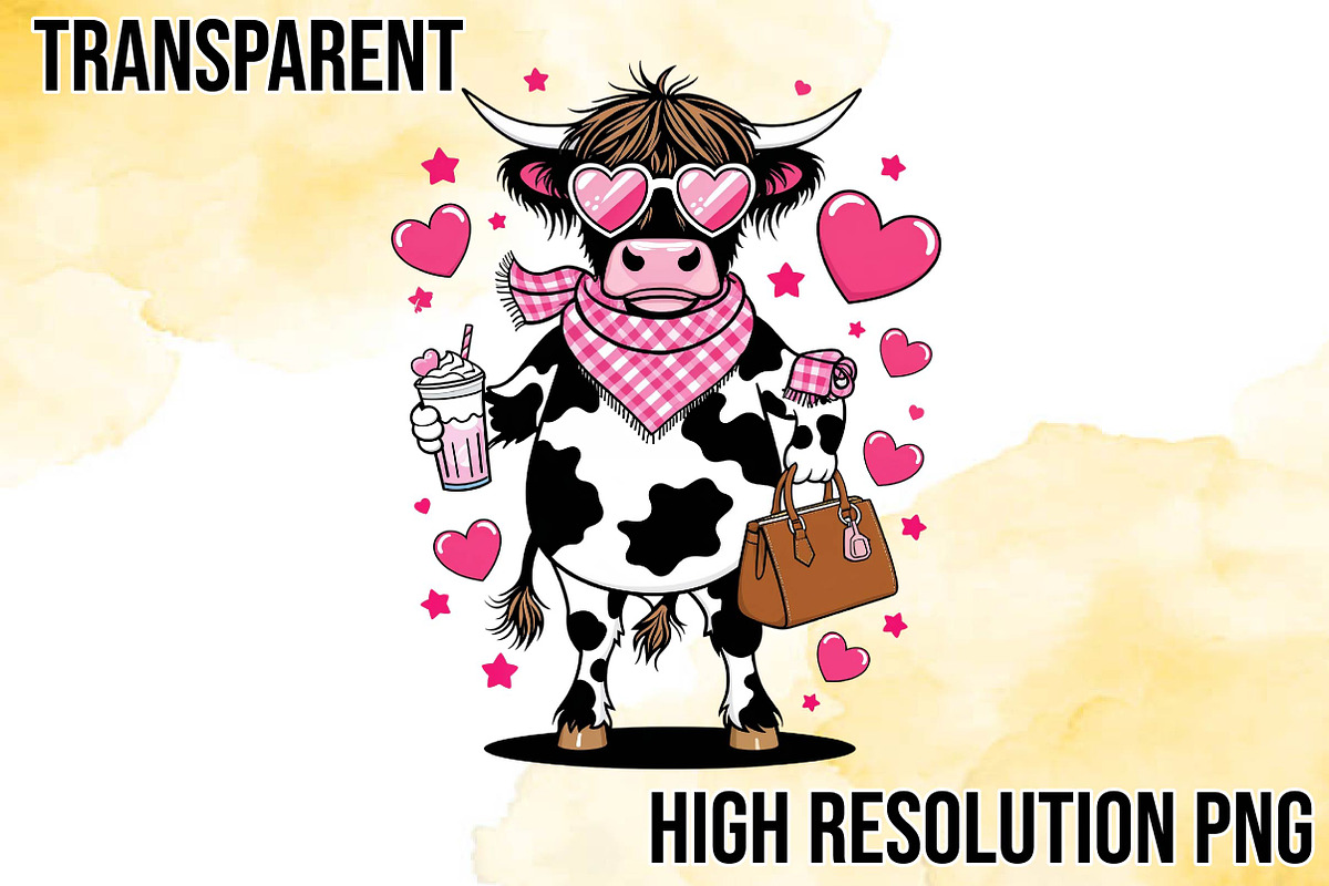 Valentine's day Cow Sublimationclipa, an Illustration by Wow Magic (Photo 3 of 4)