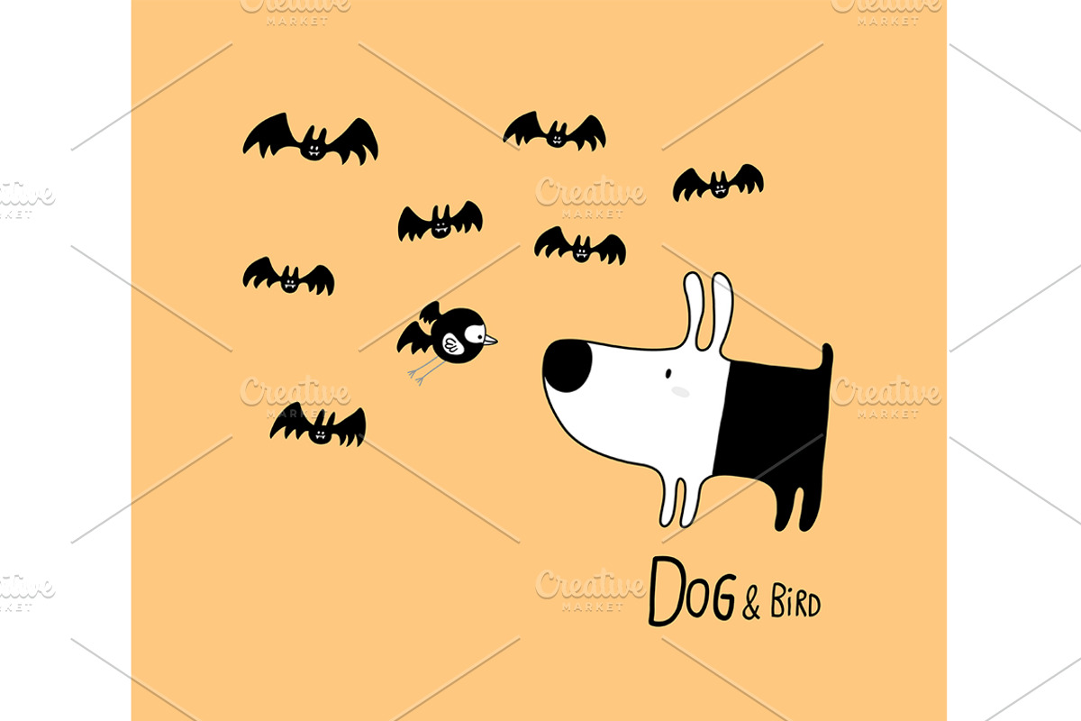 Dog & Bird Collection 3, an Animal Illustration by Irene Loal (Photo 5 of 11)