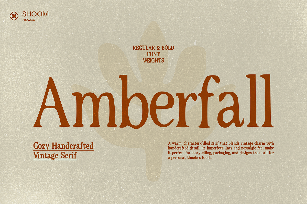 Amberfall - Cozy Vintage Serif, a Serif Font by SHOOM HOUSE (Photo 1 of 12)
