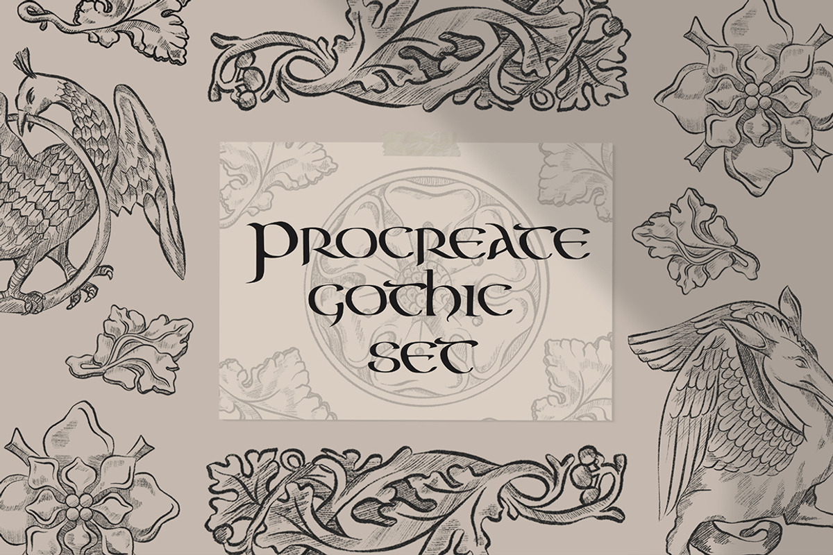Ghotic Symbols Procreate Brush Set, a Plug-in Add-On by MakeMyPlaceDesign (Photo 3 of 3)