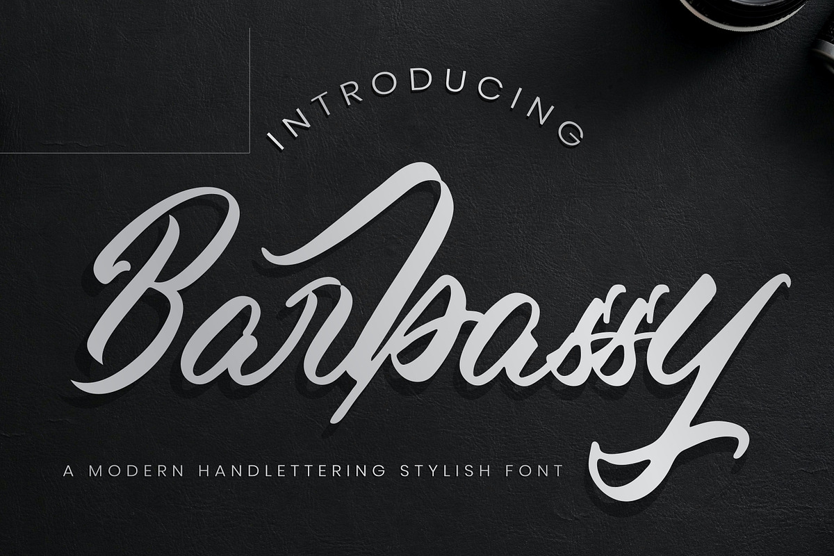 Barbassy a modern handlettering Font, a Script Font by Javatype Studio (Photo 1 of 8)