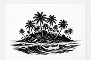 50 Tropical Palm Island Silhouette, an Empty State Illustration by Amazin_art (Thumbnail 3 of 41)