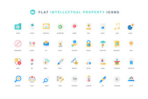 Copyright intellectual icons, a Technology Illustration by Lemberg Vector
