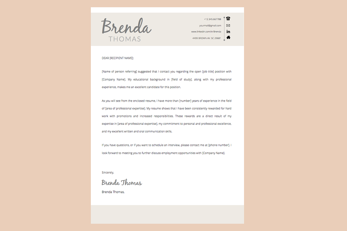 Resume Template + Cover Letter WORD, a Resume Template by PAPPERMINT RESUME STUDIO (Photo 4 of 4)