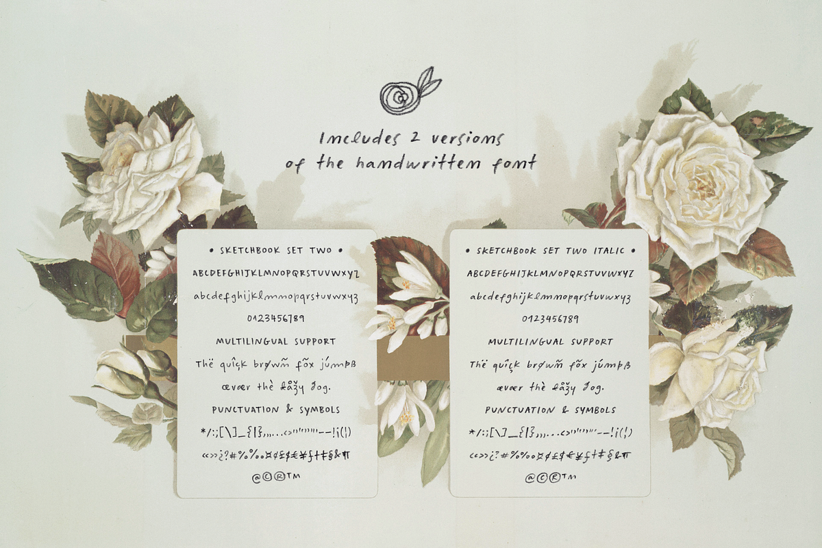 Sketchbook Set Font Collection, a Handwritten Font by Ana's Fonts (Photo 6 of 10)