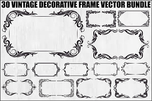 Vintage Decorative Frame Bundle, an Illustration by musafir_fashion