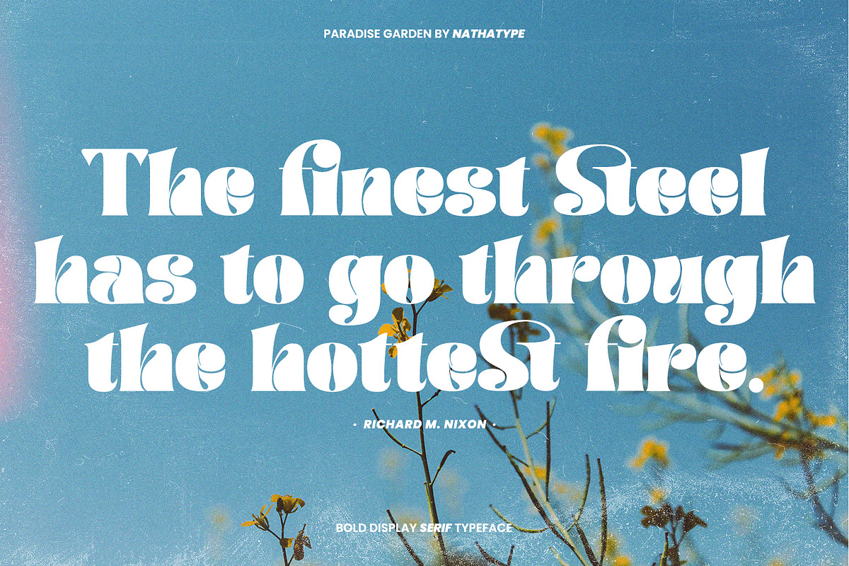 Paradise Garden, a Serif Font by Nathatype (Photo 2 of 4)
