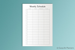 Weekly Schedule A5 Inserts Printable