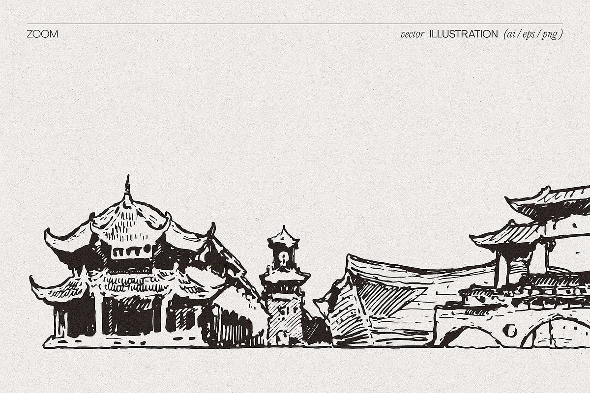 Hand Drawn City & Country Skylines, a Work Illustration by TheMountBirdStudio (Photo 4 of 20)