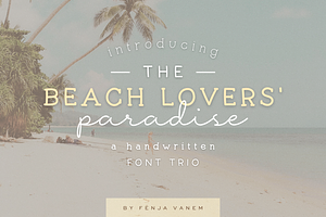 Beach Lovers Paradise Font Trio