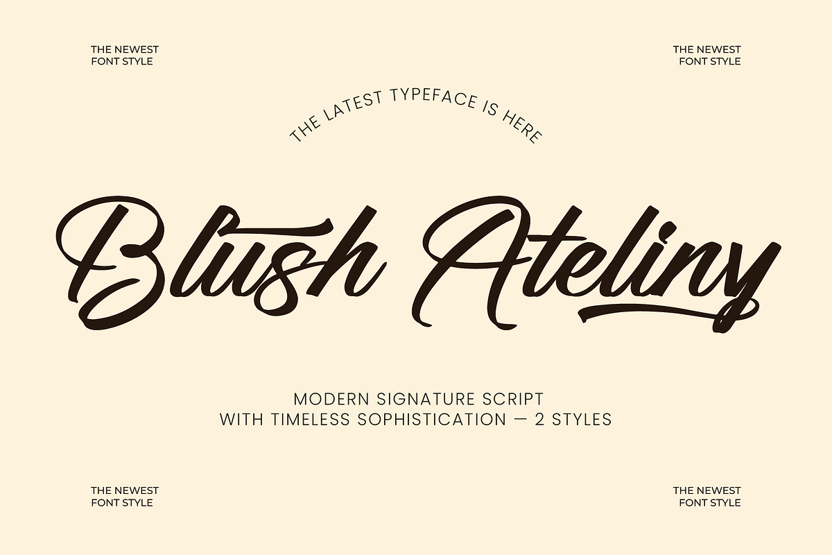 Blush Ateliny, a Script Font by operatype.co (Photo 1 of 8)