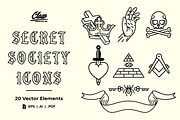 Secret Society Vector Elements, an Illustration by Claw Creative Co. (Thumbnail 1 of 4)