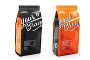 Metallic Paper Coffee Bag Mockup, a Packaging Mockup by OneVectorStock