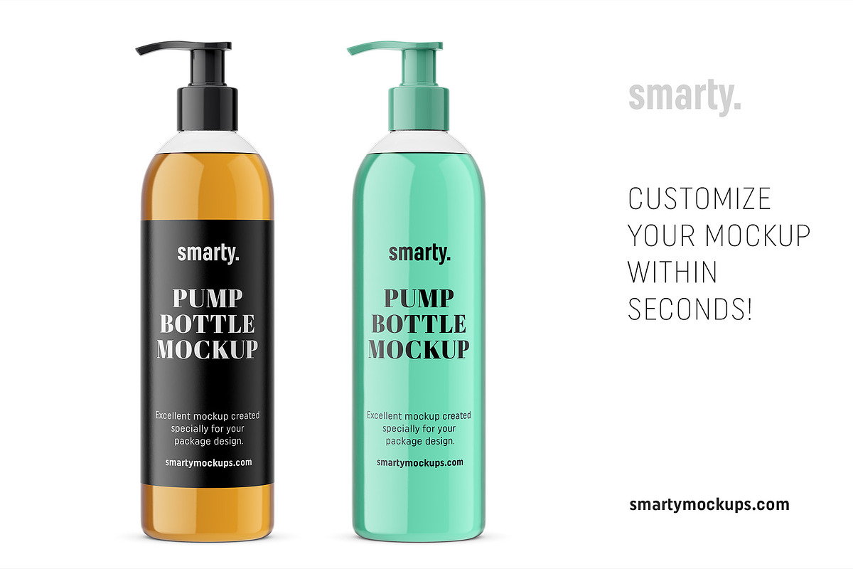 Bottle with pump mockup /transparent, a Pens & Pencil Mockup by Smarty Mockups (Photo 3 of 5)