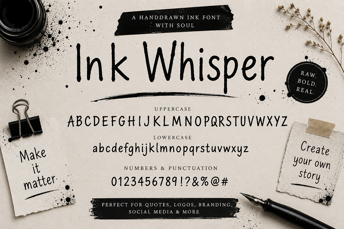 Ink Whisper Font, a Handwritten Font by Kate Creative Studio (Photo 2 of 3)