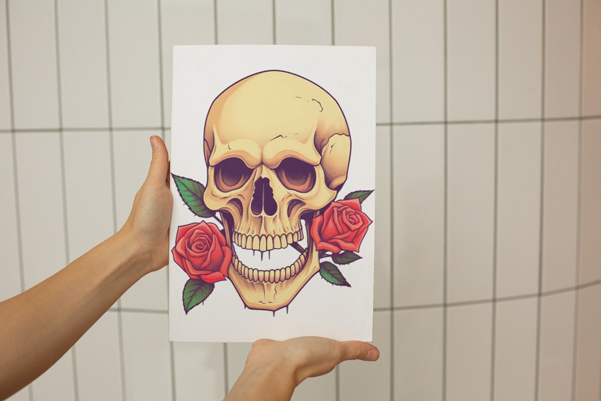 Skulls'n'Roses Vector Illustrations, an Object Illustration by TheBlackPixelCo (Photo 9 of 9)