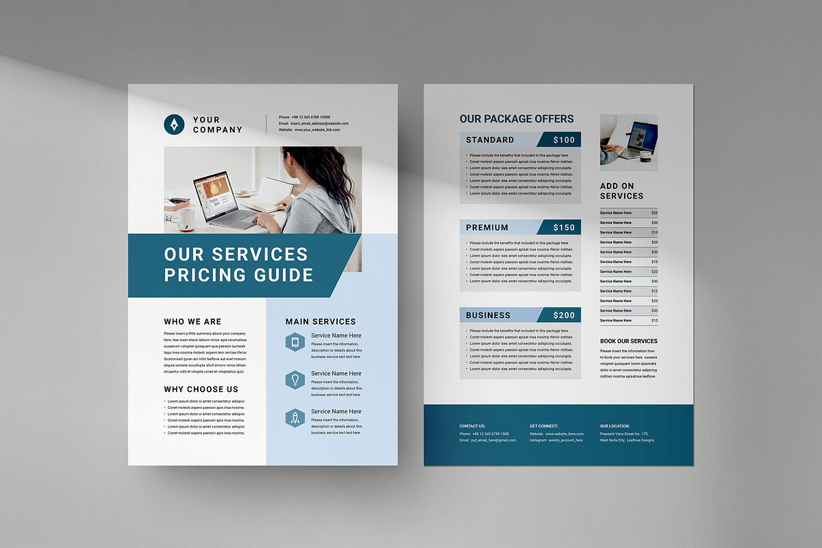 Business Price List Bundle, a Flyer Template by Leaflove (Photo 2 of 10)