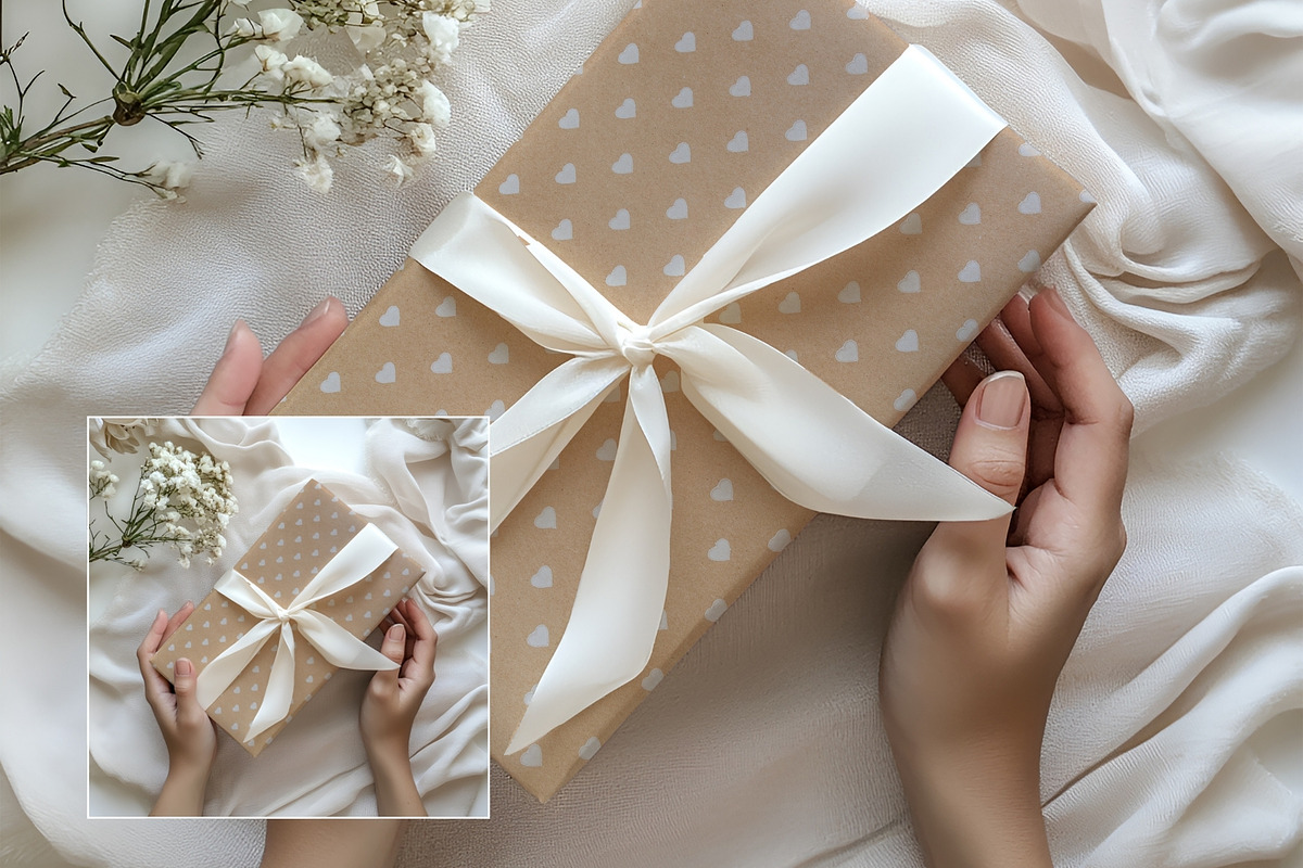 Minimal Gift Wrap Mockup WR011-01, a Books & Magazine Mockup by Callistemon Creative (Photo 4 of 9)