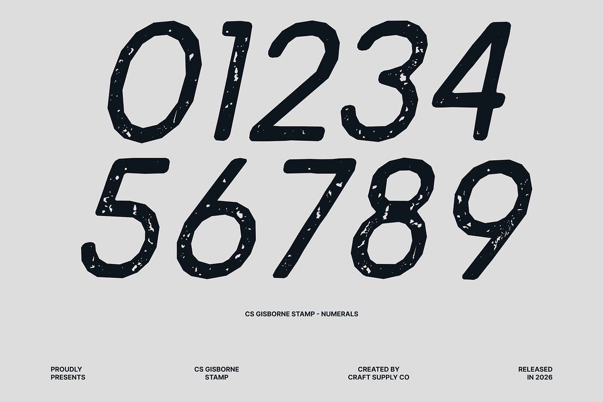 CS Gisborne Stamp, a Sans Serif Font by Craft Supply Co. (Photo 4 of 8)