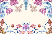 Modern Vintage floral pattern, a Pattern Graphic by YvY (Thumbnail 2 of 7)